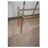 Glass Top Sofa Table 52"Wx15"Dx27"H