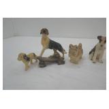 Dog Statues, serval breeds