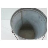 Vintage Galvanized metal container , with spigot on bottom, 17" x 10"