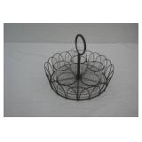 Vintage-Style Iron Wire Glass Caddy / Candle Holder