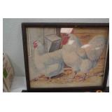 Vintage Chicken Art Print, Vintage Poster, Vintage Ice Cream Box, Vintage Egg Box