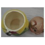 Vintage 12" ceramic cookie jar. Shawnee Pottery "Smiley"