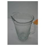 Vintage Toscany Glass Pitcher in the Alexandria Pattern. "beads and fan"