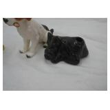 Vintage Ceramic & Glass Dog Figurines and Dishes