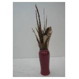 Pheasant Feathers & Ceramic Vase