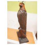 Vintage Hand-Carved Wooden Eagle Sculpture 36" tall