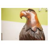 Vintage Hand-Carved Wooden Eagle Sculpture 36" tall