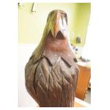 Vintage Hand-Carved Wooden Eagle Sculpture 36" tall