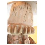 Vintage Hand-Carved Wooden Eagle Sculpture 36" tall