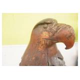 Vintage Hand-Carved Wooden Eagle Sculpture 36" tall