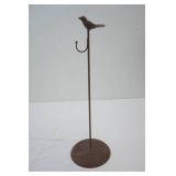 Vintage Metal bird-themed wreath stand