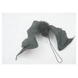 Vintage Halloween Bat (paper, feathers, wire)