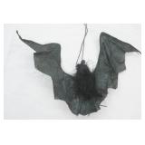 Vintage Halloween Bat (paper, feathers, wire)