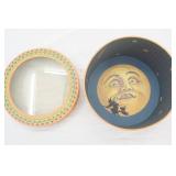 Vintage-Style Halloween Clear Lidded Round Box. 6.5" diameter by 4" tall