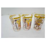 Vintage Federal Glass 1950s Davy Crockett Glasses "Remember The Alamo"