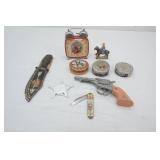 Vintage Roy Rogers and Trigger Wind-Up Alarm Clock and Other Vintage Western Collectibles