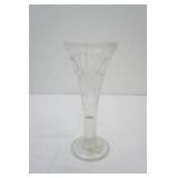 Antique Pressed Glass Fluted Vase. Store Display Piece? 9.25" tall by 4" diameter