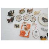 Vintage Ceramic & Glass Dog Figurines and Dishes