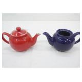 Red & Blue Ceramic Teapots