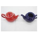Red & Blue Ceramic Teapots
