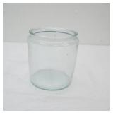 Vintage Clear Glass Jar 6.5" tall by 5.5" diameter