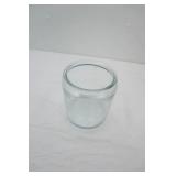 Vintage Clear Glass Jar 6.5" tall by 5.5" diameter