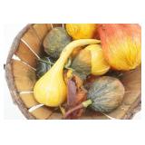 Artificial Vegetables and Hand-Crafted Wooden Basket