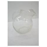 Vintage Anchor Hocking Laurel Ball Pitcher. Clear, etched glass