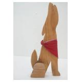 Vintage Wooden Howling Dog Figurine Cutout. 18.5" tall