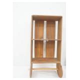 Vintage Wooden Towel Rack and Shelf 12.75"Wx6.75"Dx26"H