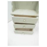 Vintage Wooden 3-drawer Shelf 10"Wx5"Dx18"H