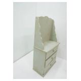 Vintage Wooden 3-drawer Shelf 10"Wx5"Dx18"H