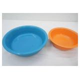 Fiesta ware Serving Bowls. 8.25"x2.5" & 10.5"x3"