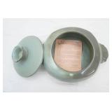 Vintage Frankoma Pottery Casserole Dish w/lid. and paper