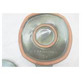 Vintage Frankoma Pottery Casserole Dish w/lid. and paper