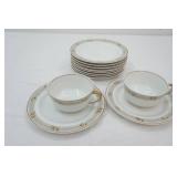 Vintage Syracuse China. Briar Rose, Saucers and 2 Tea Cups
