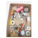 Hardware Lot: screws, twine, eye hooks, wire, fittings and more