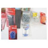 Hardware Lot: screws, twine, eye hooks, wire, fittings and more