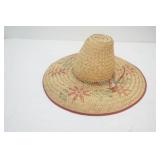 Vintage Decorative Straw Wide-Brim Hat