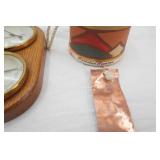 Carlsbad Caverns Southwestern Terracotta Bell & Vintage Thermostat, Barometer, Hydro Gauge