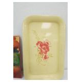 Rosemaling folk art napkin holder, I see The Moon Sign, Metal Maple Leaf Hook, Crucifixion of Jesus, Vintage Tin TV Tray, Last Supper Collage Art on Glass