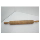 Antique Ribbed Wooden Rolling Pin