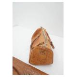 Vintage Tooled Leather Purse and Hand Bag