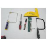 Hand Tools: saws, push stick, 7" mini bar, sockets-1/4" drive