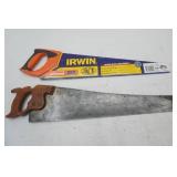 Irwin Hand Saw; Vintage Hand Saw