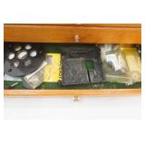 Vintage Wooden Tool Box and Contents