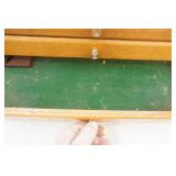 Vintage Wooden Tool Box and Contents