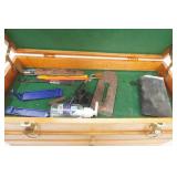 Vintage Wooden Tool Box and Contents