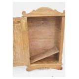 Vintage Wooden Medicine Cabinet w/key