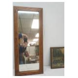 Antique Mirror. Wooden Frame 23"x 12"